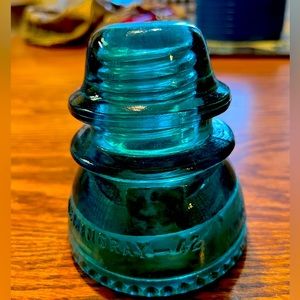 Antique Hemingray 42 Green Glass Insulator
